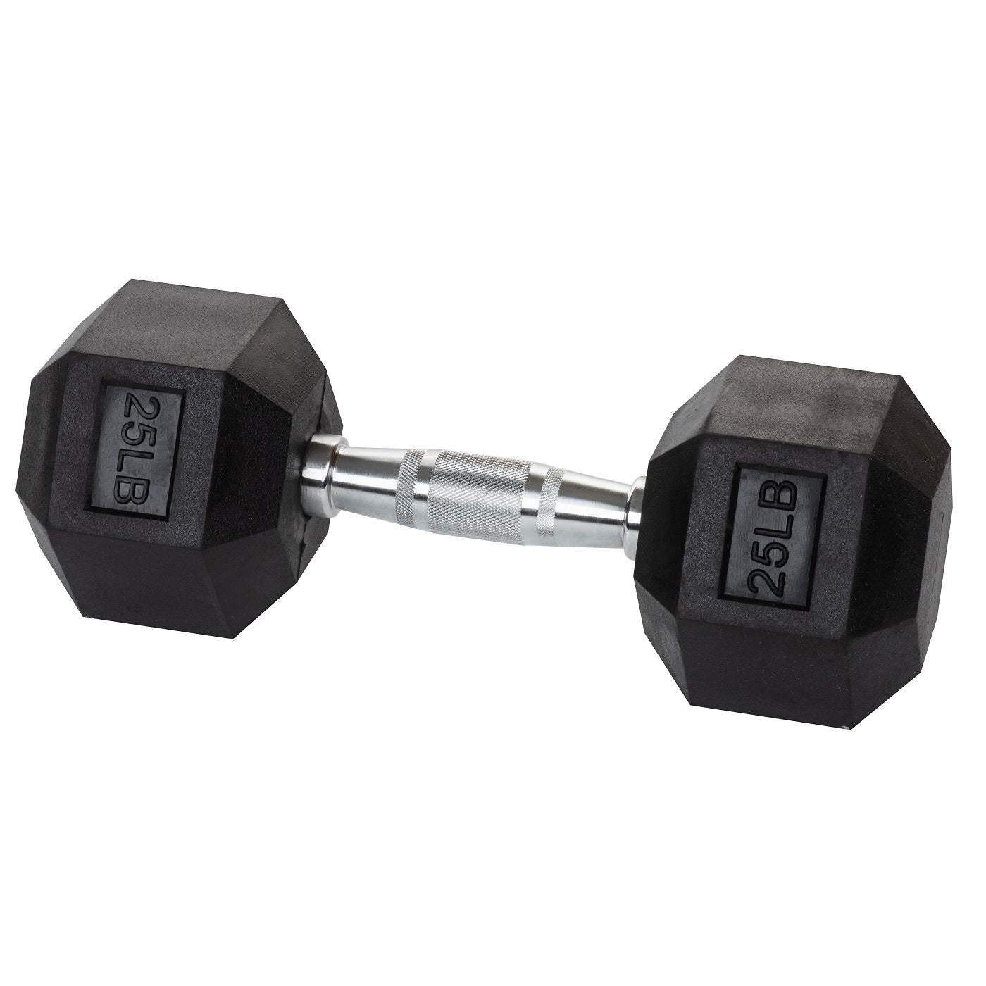 Heavy Duty PVC Coated Hex Dumbbells - Chrome-Plated Knurled Handles - 3 Lb to 50Lb Options