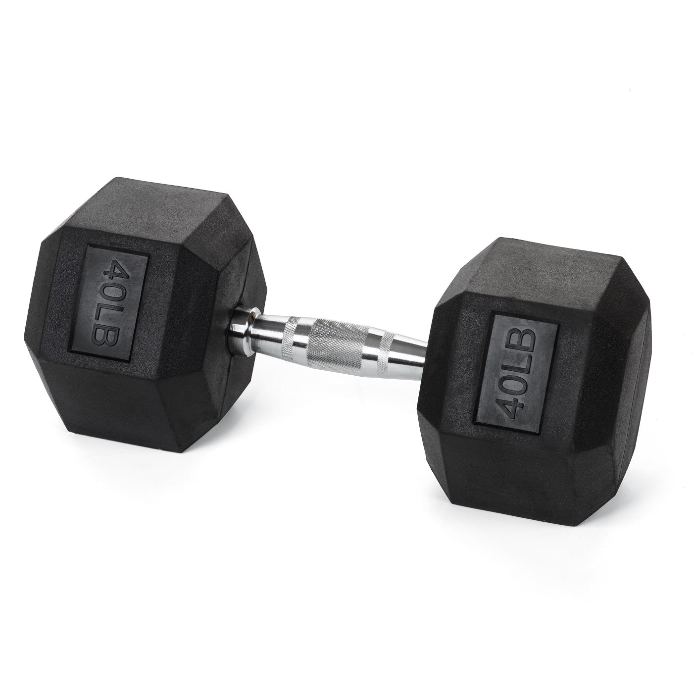 Heavy Duty PVC Coated Hex Dumbbells - Chrome-Plated Knurled Handles - 3 Lb to 50Lb Options