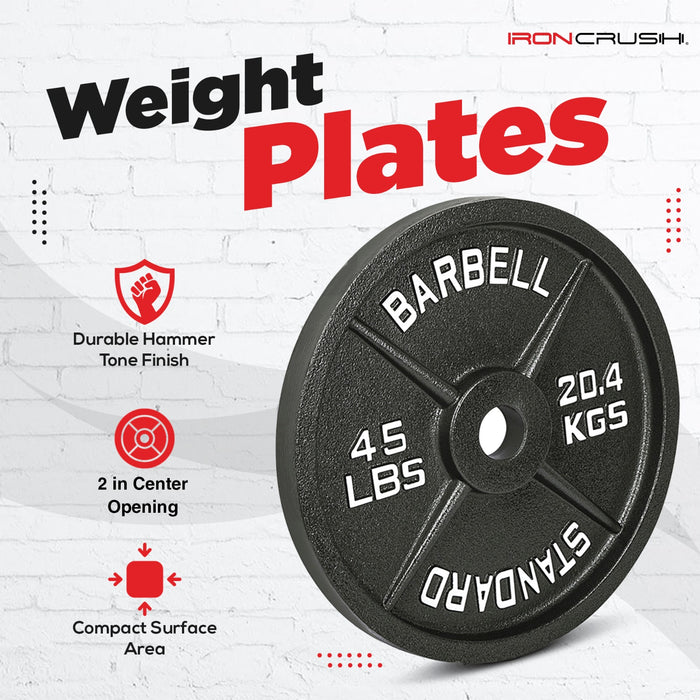 Cast Iron Olympic Plate Sets, 105 to 500 lb. Sets